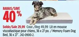 Canadian Tire Memory Foam Dog Bed offer