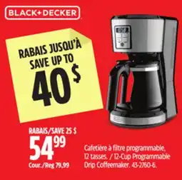 Canadian Tire Black & decker 12-Cup Programmable Drip Coffeemaker offer