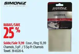 Canadian Tire Simoniz 3 Sq-Ft Chamois Towel offer