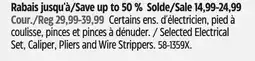 Canadian Tire Selected Electrical Set, Caliper, Pliers and Wire Strippers offer