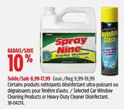 Canadian Tire Selected Car Window Cleaning Products or Heavy-Duty Cleaner Disinfectant offer