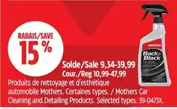 Canadian Tire Mothers Car Cleaning and Detailing Products offer