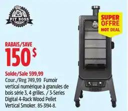 Canadian Tire Pit Boss 3-Series Digital 4-Rack Wood Pellet Vertical Smoker offer