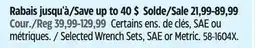 Canadian Tire Mastercraft Selected Wrench Sets, SAE or Metric offer