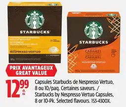 Canadian Tire Starbucks by Nespresso Vertuo Capsules, 8 or 10-Pk offer