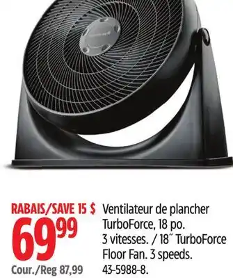 Canadian Tire Honeywell 18˝ TurboForce Floor Fan offer