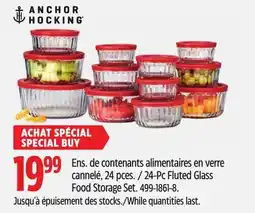 Canadian Tire Anchor Hocking 24-Pc Fluted Glass Food Storage Set offer