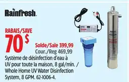 Canadian Tire Rainfresh Whole Home UV Water Disinfection System, 8 GPM offer