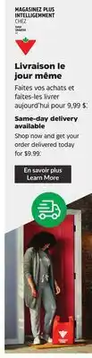 Canadian Tire Same-day delivery offer