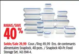 Canadian Tire Snaplock 40-Pc Food Storage Set offer