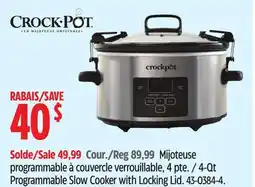 Canadian Tire 4-Qt Programmable Slow Cooker with Locking Lid offer