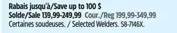 Canadian Tire Selected Mastercraft Welders offer