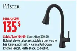 Canadian Tire Pfister Karava Pull-Down Kitchen Faucet offer