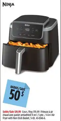 Canadian Tire Ninja 4-in-1 Air Fryer with Non-Stick Basket, 5-Qt offer