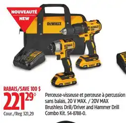 Canadian Tire DEWALT 20V MAX Brushless Drill/Driver and Hammer Drill Combo Kit offer