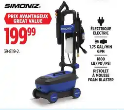 Canadian Tire SIMONIZ 1800 PSI Electric Pressure Washer offer