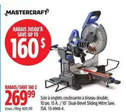 Canadian Tire 10˝ Dual-Bevel Sliding Mitre Saw, 15A offer