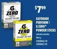 Real Canadian Superstore Gatorade perform/ g zero powder sticks offer