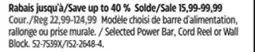 Canadian Tire Selected Power Bar, Cord Reel or Wall Block offer