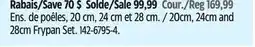 Canadian Tire The Rock 20cm, 24cm and 28cm Frypan Set offer