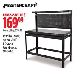 Canadian Tire 48˝ 1-Drawer Workbench offer