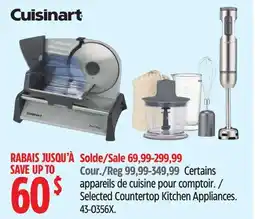 Canadian Tire Selected Cuisinart Countertop Kitchen Appliances offer