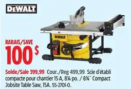 Canadian Tire DEWALT 8 1⁄4˝ Compact Jobsite Table Saw, 15A offer