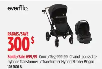 Canadian Tire Evenflo Transformer Hybrid Stroller Wagon offer