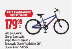 Canadian Tire Supercycle Charge Youth Bike, 20˝. Blue or silver offer