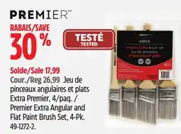 Canadian Tire Premier Extra Angular and Flat Paint Brush Set, 4-Pk offer