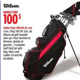 Canadian Tire Wilson Complete Golf Club Set with Bag offer