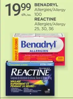 Proxim BENADRYL Allergy, REACTINE Allergy offer