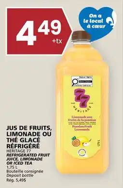 Rachelle-Bery Grocery HERITAGE 77 REFRIGERATED FRUIT JUICE, LIMONADE OR ICED TEA offer