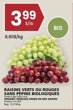 Rachelle-Bery Grocery RAISINS VERTS OU ROUGES SANS PÉPINS BIOLOGIQUES offer
