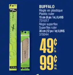 Jean Coutu BUFFALO Plastic ruler or Superflex ruler offer