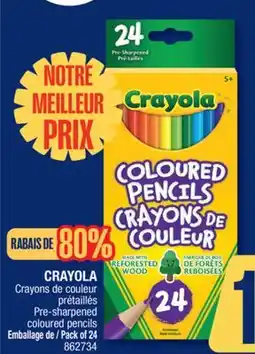 Jean Coutu CRAYOLA Pre-sharpened coloured pencils offer