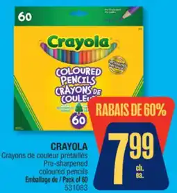 Jean Coutu CRAYOLA Pre-sharpened coloured pencils offer