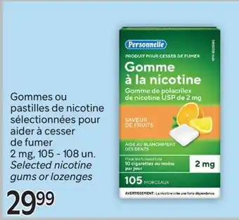 Brunet Personnelle Gommes ou pastilles de nicotine sélectionnées pour aider à cesser de fumer offer