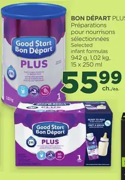 Proxim BON DÉPART PLUS Selected infant formulas offer