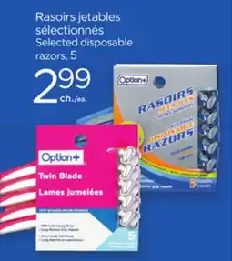 Proxim Option+ Selected disposable razors offer