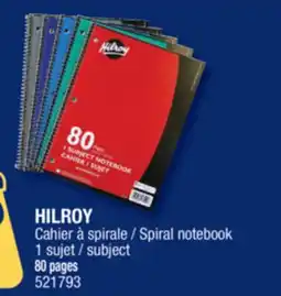 Jean Coutu HILROY Spiral notebook offer