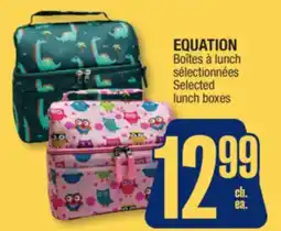 Jean Coutu EQUATION Selected lunch boxes offer