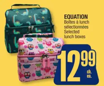 Jean Coutu EQUATION Selected lunch boxes offer