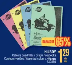 Jean Coutu HILROY Graph notebooks offer