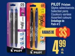 Jean Coutu PILOT Frixion Selected pens offer