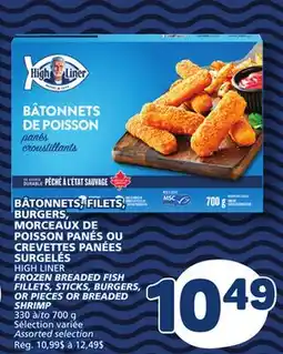 Marché Bonichoix HIGH LINER FROZEN BREADED FISH FILLETS, STICKS, BURGERS, OR PIECES OR BREADED SHRIMP offer