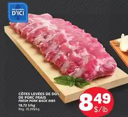 Marché Bonichoix FRESH PORK BACK RIBS offer