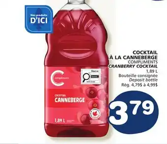 Marché Bonichoix COMPLIMENTS CRANBERRY COCKTAIL offer