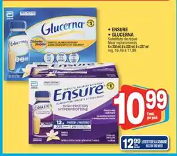 Jean Coutu ENSURE, GLUCERNA Meal replacements offer