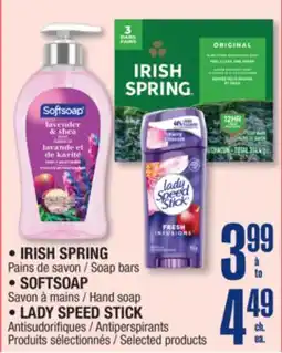 Jean Coutu IRISH SPRING, SOFTSOAP, LADY SPEED STICK Selected products offer
